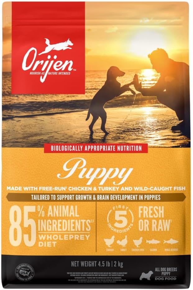 ORIJEN Grain Free High Protein Dry Dog Food Puppy Recipe 4.5lb Bag