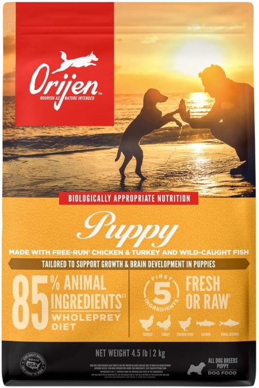 ORIJEN Grain Free High Protein Dry Dog Food Puppy Recipe 4.5lb Bag