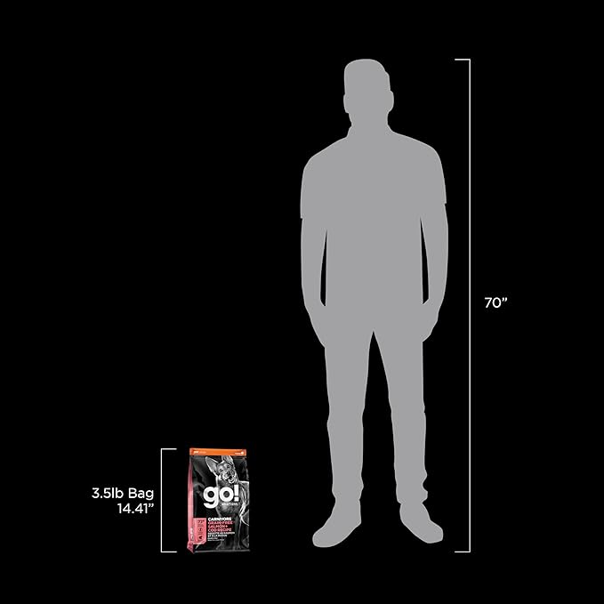 Go! Solutions Carnivore, Grain-Free, Protein Rich Dry Dog Food, Salmon and Cod Recipe, 3.5 lb Bag