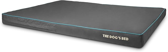 The Dog’s Bed Orthopedic Memory Foam Dog Bed, XXXL Grey/Blue 64x44x4, Pain Relief for Arthritis, Hip & Elbow Dysplasia, Post Surgery, Lameness, Supportive, Calming, Waterproof Washable Cover