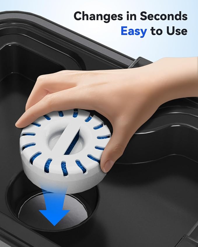 Replacement Water Filters for Dog Water Fountain for Large Dogs, BPA-Free, Compatible with IAD Stainless Steel Large Dog Water Fountain, 2 Month Filter Supply, 4-Pack