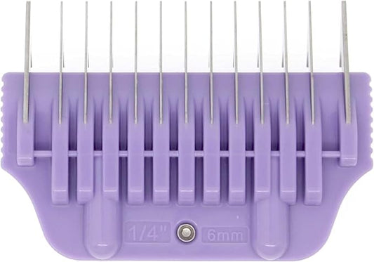 6MM 1/4" Cut Wide Clipper Guard Attachment for A5 Type Blade |Stainless Steel Blade for Professional Groomers and Stylist | Snap-On/Off Design