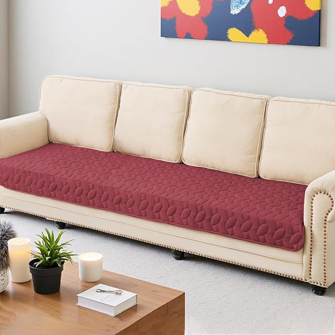 Ameritex Waterproof Pet Bed Cover Anti-Slip Dog Bed Blanket for Sofa and Furniture Waterproof New Pattern Design (Burgundy, 30x90 Inch (Pack of 1))