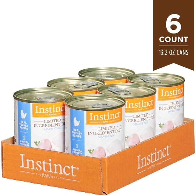Instinct Limited Ingredient Diet, Wet Canned Dog Food, Grain Free - Real Turkey, 13.2 oz. Cans (Pack of 6)