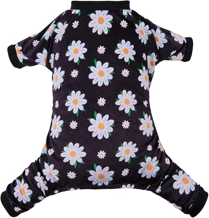 CuteBone Small Dogs Outfit Soft Puppy Onesies Pjs Dog Pajamas Pet Coat Cat Apparel Comfy Doggie Jumpsuit Bodysuit for All Seasons P221XS