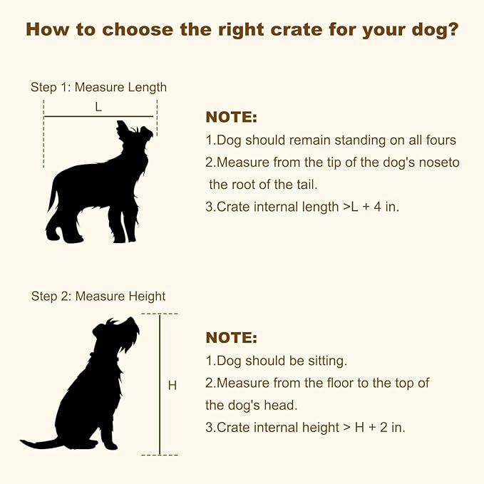 EasyCom Heavy Duty Dog Kennel Indoor with Name Tag, 27" Dog Crate Furniture for Small Dogs, Double-Doors Sturdy Metal Dog Cage for Anxiety Dog, Decorate House as TV Stand, End Table, Bedside Table