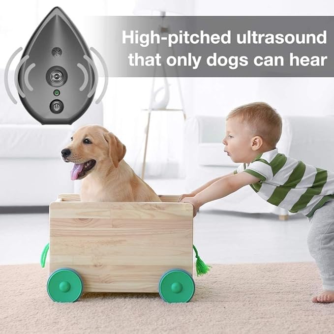 Anti Barking Devices, Auto Dog Bark Control Devices with 3 Modes, Rechargeable Ultrasonic Bark Box Dog Barking Deterrent Devices, Stop Neighour Dog Barking Devices for Dogs up to 75ft