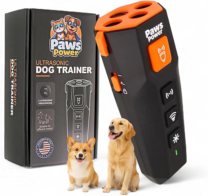 Dog Bark Deterrent Devices for Own or Neighbor’s Dog, Ultrasonic Anti Barking Device for Dogs with 6 Modes, 25–30Hz Frequency, Rechargeable, Safe Dog Training Tool for Indoor Outdoor Use