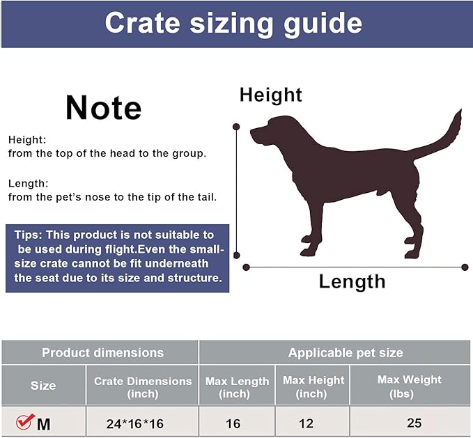 Pet Carrier for Cats and Dogs up to 25 lbs, Soft-Sided Collapsible Travel Crate, 24" L x 16" W x 16" H - Includes Removable Plush Blanket & Travel Bowl for Vet, Car, Home Use