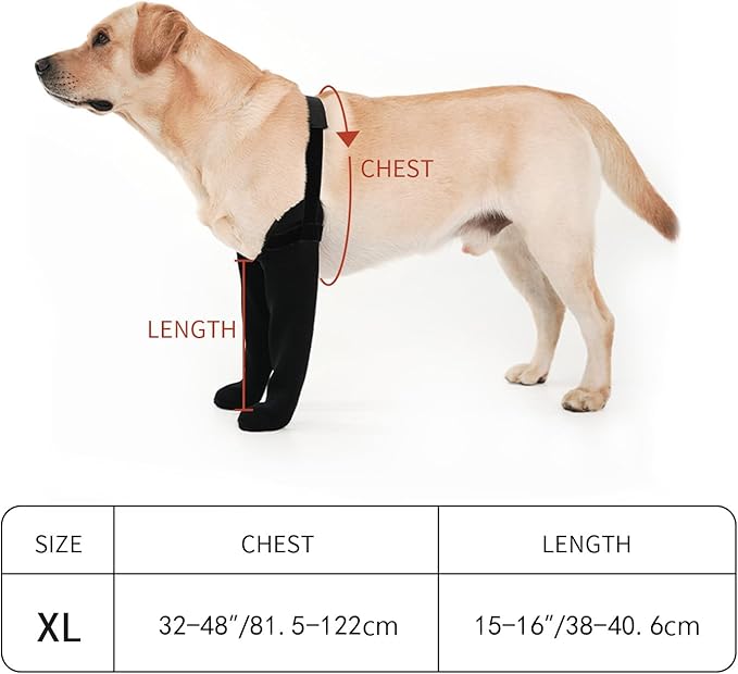 yreoner Dog Recovery Socks - Waterproof Non-Slip Boots for Wound Protection & Anti-Licking, Post-Surgery Care and Skin Condition Protection (Black, XL)