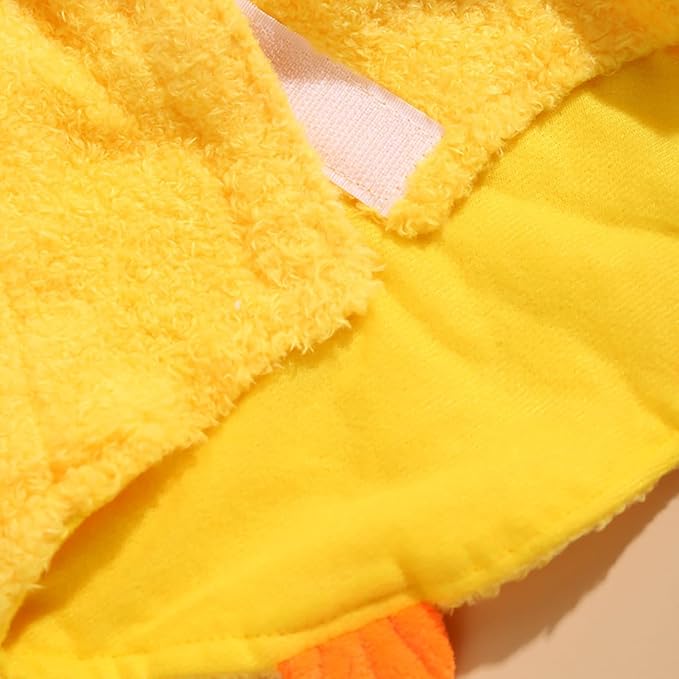 Pet Costume for Small Dogs Cats,Halloween Hoodies Winter Puppy Coat Outfits Funny Pajamas Clothes for Christmas Party,Duck S