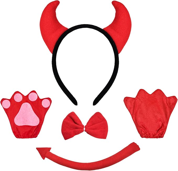 ONEPEACE Halloween Animal Costume Accessory Set for Halloween Party, Birthday, Christmas, Cosplay Animal Fancy Dress up