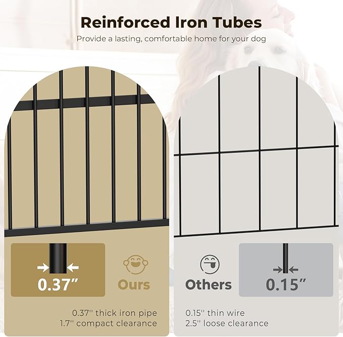 Lyromix 54" Dog Crate Furniture with Foldable Door, XXL Dog Crates for Large Dogs, Wooden Decorative Dog Cage Kennel Indoor End Table, Rustic Brown