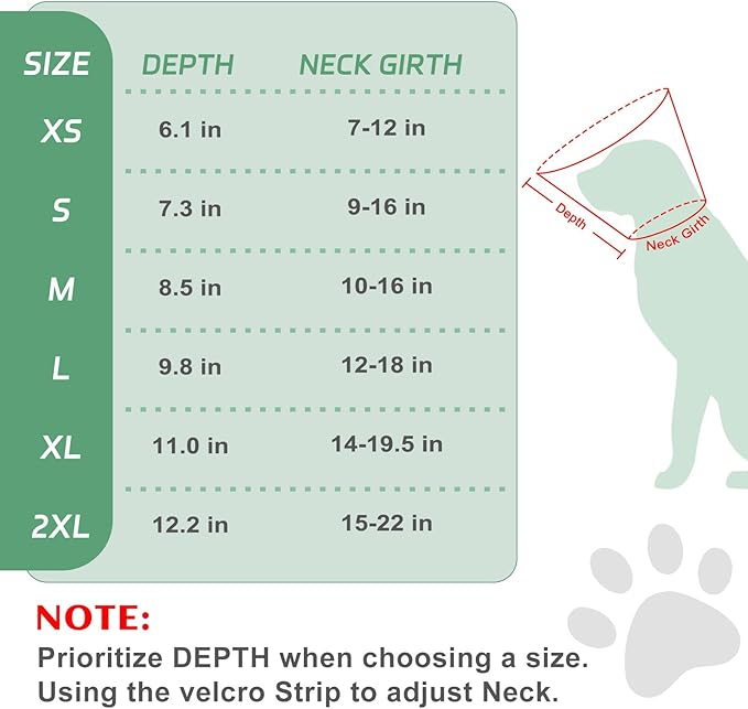 Dog Cone Collar to Stop Licking, Clear Elizabeth Recovery Collar with Soft Pad for Large, Medium, Small Dogs, Pet Head Cone Alternative After Surgery, Neutering, Injury (XL)