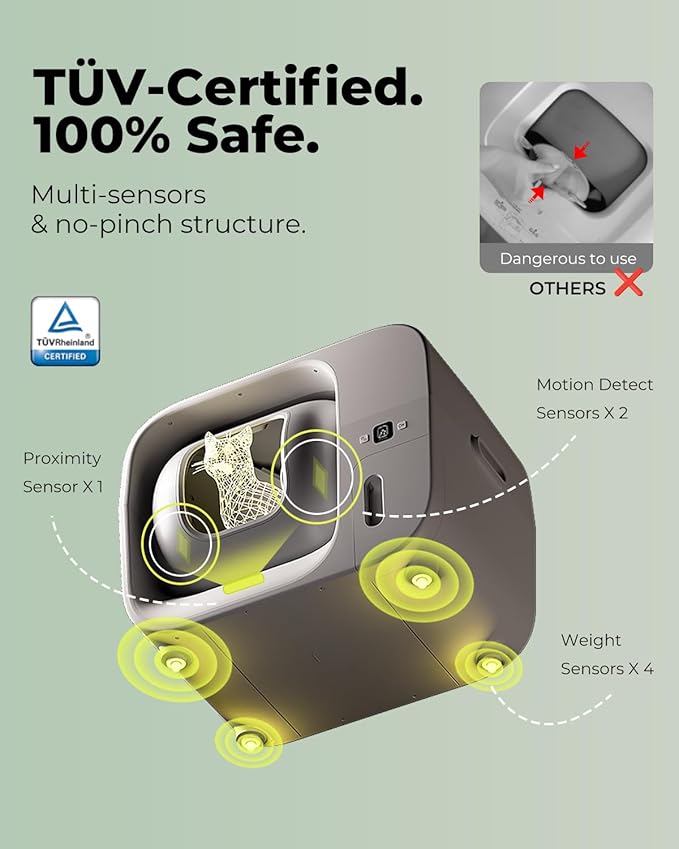 Furbulous True Odor-Free Self Cleaning and Packing Litter Box, Automatic Cat Litter Box with Self-Pack and Refill System, APP Control, Extra Large Space for 3.3-22 lbs Cats, Upgraded Version