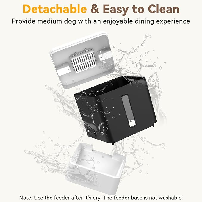 Automatic Dog Feeder with Camera: 8L/33 Cups 5G WiFi Timed Food Dispenser for Medium Dogs - 1080P HD Night Vision Video Recording 2-Way Audio APP Control