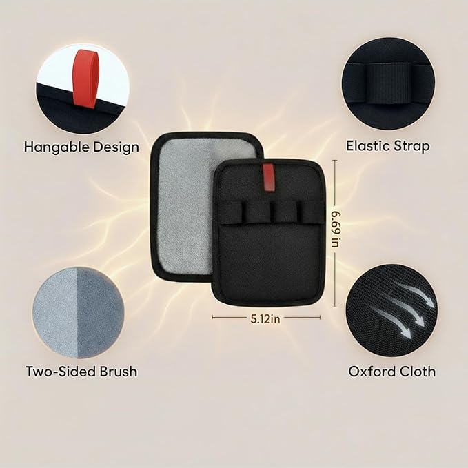 Pet Hair Removal Glove Upgraded Reusable 4-Finger Electrostatic – Magic Grooming Brush for Cats & Dogs, Remove Fur & Lint from Clothing, Carpet, Couch, Furniture & Car Seat