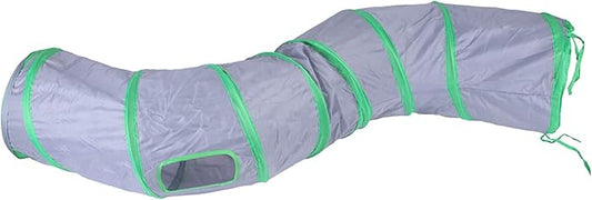 Cat Tunnel for Indoor Cats Interactive, Rabbit Tunnel Toys, Pet Toys Play Tunnels for Cats Kittens Rabbits Puppies Crinkle Pop Up Gray 47" Shape S