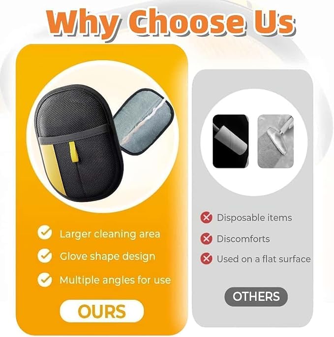 3pc Pet Hair Removal Glove,Pawbeam Pet Hair Remover,Cat Grooming for Hair Removal,Versatile Reusable Pet Hair Remover Glove