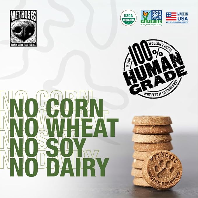 Grain-Free Organic Crunchy Dog Treats – for All Pet Sizes, Breeds – All-Natural Treat – 100% Human-Grade – Delicious Snacks for Dogs – 14 Oz, Grain Free - Peanut Butter Banana, 2 X 14oz Box