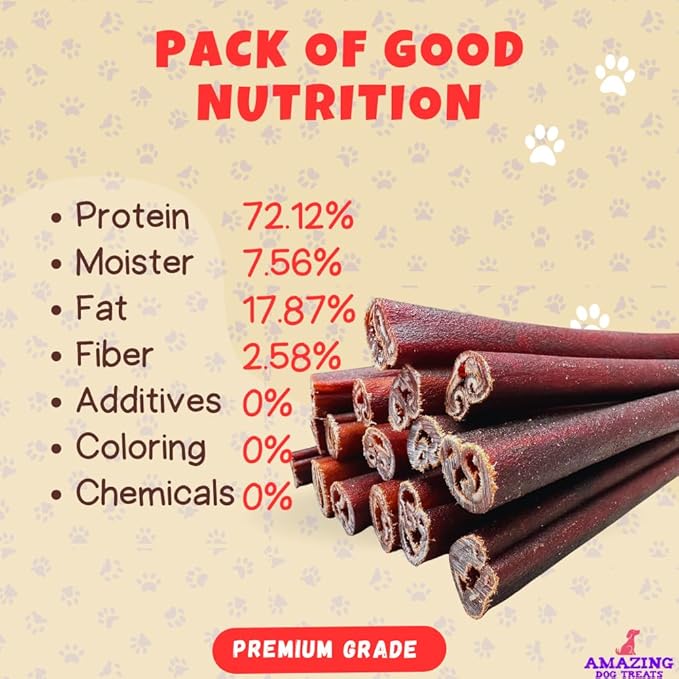 Amazing Dog Treats 12 Inch Collagen Stick - (10 Count)- Collagen Sticks for Dogs - No Hide Dog Bones