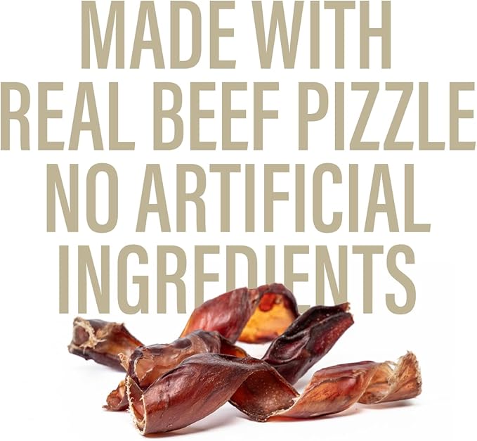 Chewer's Joy Bully Spring Extra Thin (4oz) – Natural Dog Treats – Long-Lasting Chews, High Protein, Made with Real Beef