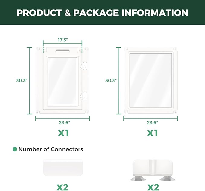 FXW AuraSpace Acrylic Indoor Dog Playpen for Small and Medium Dogs, 30 inch, 2 Panels, Includes 1 Gate & 1 Panel, White