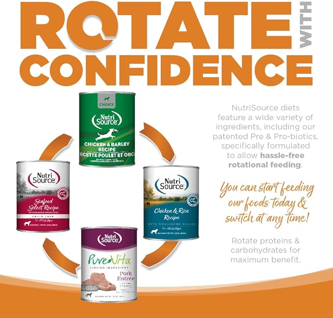 NutriSource Grain Free Lamb Recipe Dog Food, Premium Wet Dog Food, 12.3 Ounce (Pack of 12)