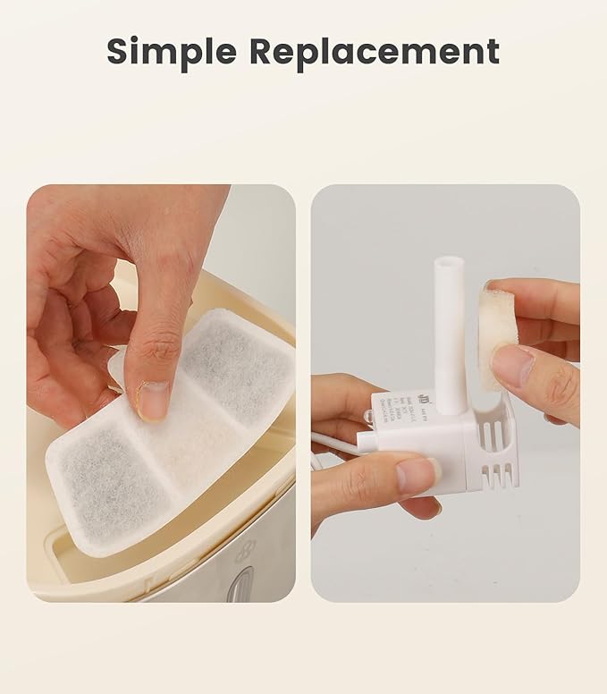 6pcs Replacement Filters for PW04 3.5L Wireless Cat Water Fountain （Only for oneisall Fountain B0DNJT76WJ, B0DMF2LH3Y and B0DSJ9F3M2