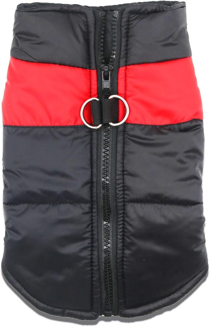 Small Dog Coats Warm Winter Jackets for Small Medium Dogs Puppy Cold Weather Coat Pet Clothes, Red, Medium