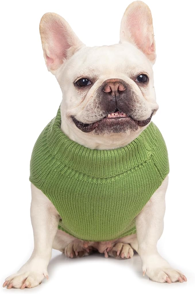 Stretchy Cat Sweater - 17 Colors & 6 Sizes | Snug Winter-Ready Knit for Boy/Girl Cats & Kittens(Green, X-Large)