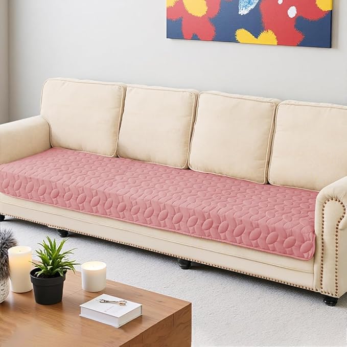 Ameritex Waterproof Pet Bed Cover Anti-Slip Dog Bed Blanket for Sofa and Furniture Waterproof New Pattern Design (Pink, 30x90 Inch (Pack of 1))