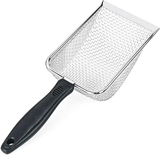 Cat Litter Scoop,Kitty Litter Scoop with Stainless Steel Mesh, 2.8mm Hole Scoop for Cat Litter,Chicken Coop Sand, Beach Sand