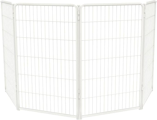FXW Homeplus Unleashed Indoor Dog Playpen - Stress-Free and Safe Play, Heavy Duty 45 Inch 4 Panels Dog Pen for Large Dogs, White│Patented