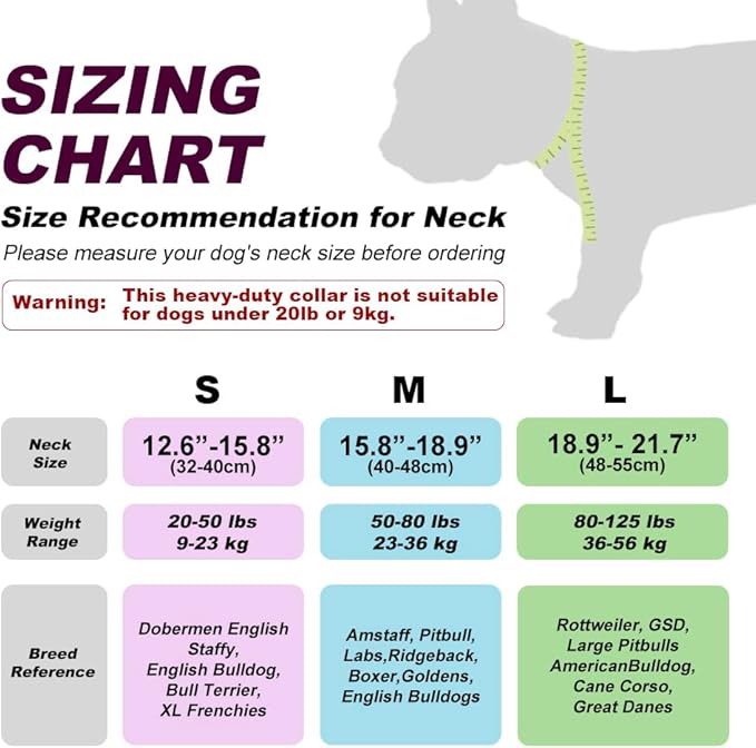 TSPRO Tactical Dog Collar 1.25 Inch Wide Thick Dog Collars with Heavy Duty Metal Buckle, Durable, Strong, Adjustable for Small Dogs (Halloween Purple S)