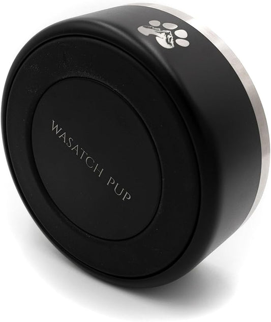 Stainless Steel Dog Bowl for Small-Large Dogs | Double Wall Insulated, Non-Slip Base Heavy Duty Water and Food Bowls for Dogs & Cats | Pet Safe BPA Free & Dishwasher Safe | 16 Oz - Black