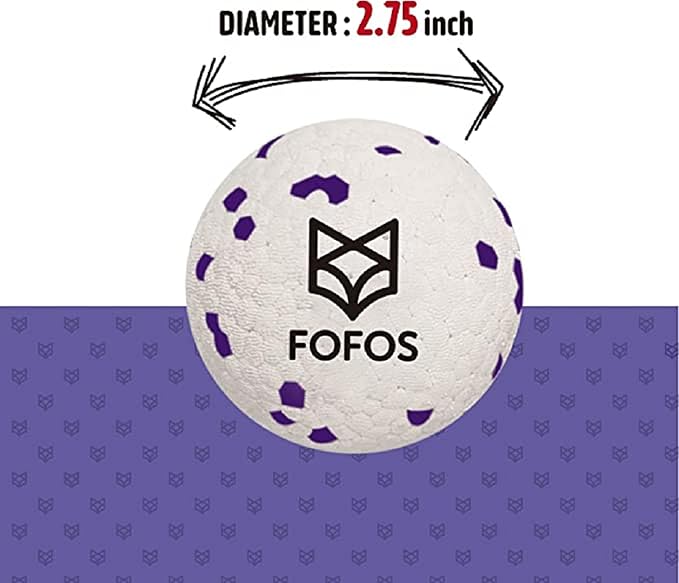 FOFOS Dog Balls Chew Toys Tennis Ball for Aggressive Chewers Teething Molar Toys Water Toy Interactive Fetch Balls Gift Set for Large Medium Dog and Puppies (4 Pack-White)