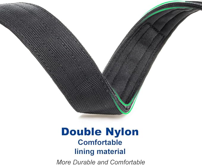 TSPRO Dog Collar, Nylon Heavy Duty Quick-Release Adjustable Dog Collar with Magic Name Tape, USA Flag Patch, D-Ring, for Small to Extra Large Dogs (Green, Size M or L)