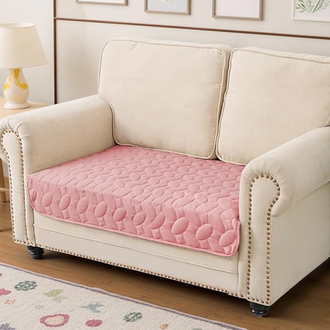 Ameritex Waterproof Pet Bed Cover Anti-Slip Dog Bed Blanket for Sofa and Furniture Waterproof New Pattern Design (Pink, 30x53 Inch (Pack of 1))