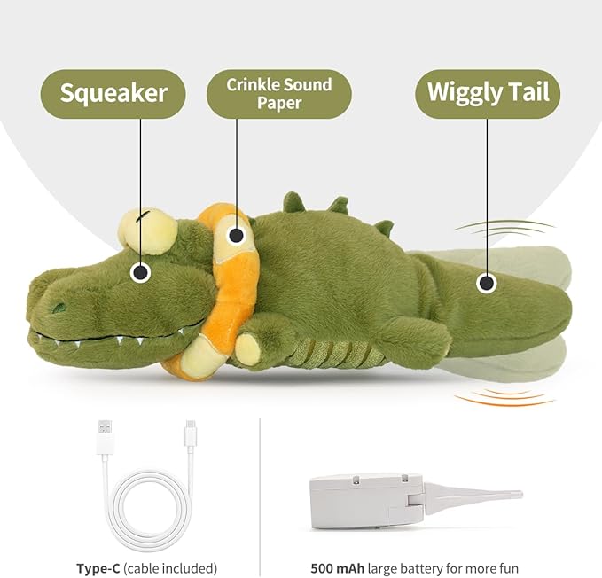 Plush Dog Toy Alligator