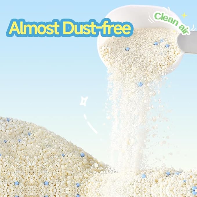 Cassava Clumping Cat Litter, Non Sticking, Rapid Clumping, Water Absorbent, Dust-Free, 11lb (4 Pack of 2.75lb Bags)