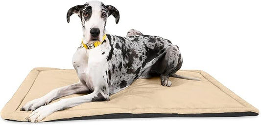 K9 Ballistics Tough Ripstop Dog Crate Pad - Durable, Machine Washable XXL Kennel & Travel Mat for XX Large Dogs, 53 x 36 Fits 54" Wire Crates, Sandstone