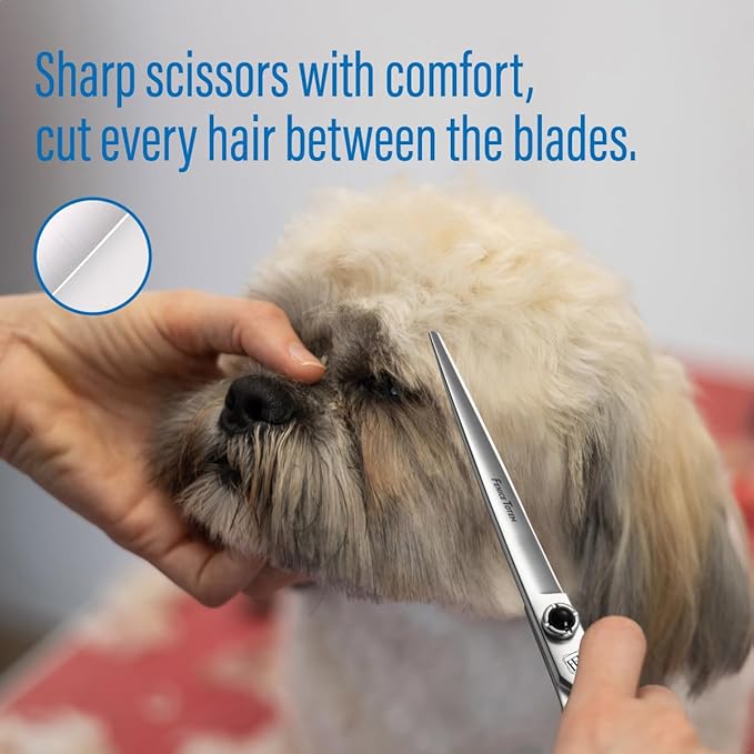 Dog Grooming Scissors: 5 in 1 Pet Shears Kit Made Of Japanese 9CR Advanced Stainless Steel Professional Grooming Scissors for Dogs Cats and Other Pets