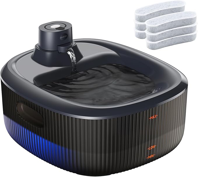 WOPET Wireless Dog Water Fountain for Large Dogs, 6L/205oz Dog Water Bowl Dispenser with 5000mAh Battery Operated, W600 Pro Cordless Pet Fountain for Dogs&Cats with Motion Sensor, Ultra Quiet Pump