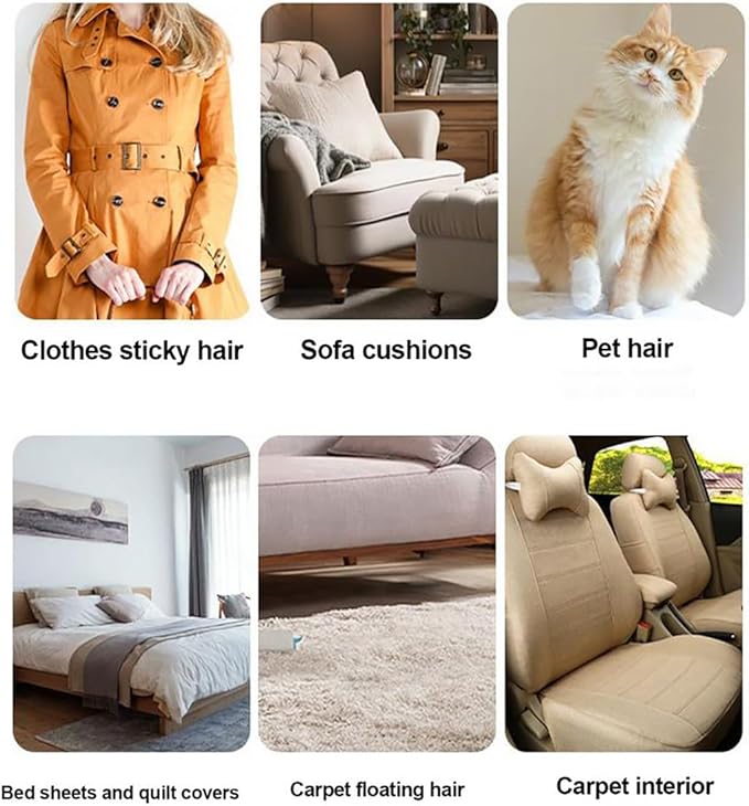 2025 New Upgraded Electrostatic Pet Hair Removal Gloves - Reusable Cat Hair Remover & Dog Hair Removal Mitt with Elastic Cuff & Finger Loops for Furniture, Bedding, Car (1pcs)