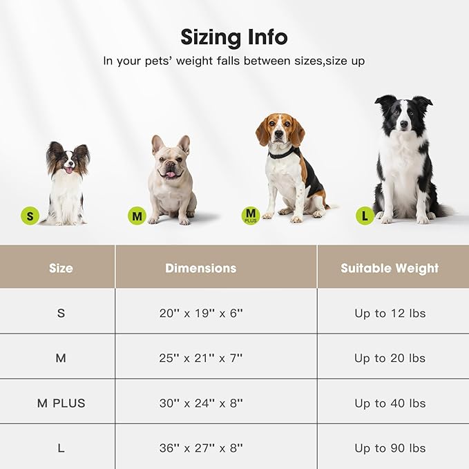 MIXJOY Small Dog Beds for Small Dogs, Washable Dog Bed with Removable Cover, Rectangle Pet Beds, Warming Soft Calming Sleeping Puppy Bed with Non-Slip Bottom, 20"x19"x6", Beige