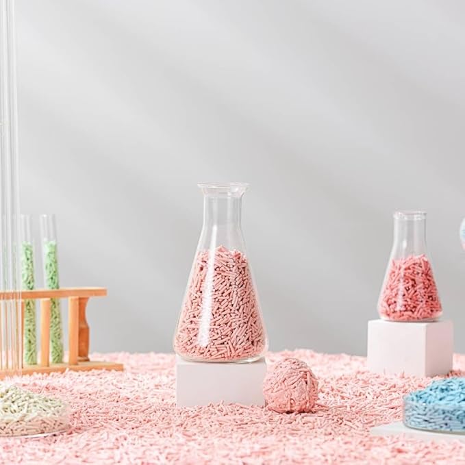 Michu Tofu Cat Litter Natural Clumping Tofu Cat Litter, Fast Clumping and Easily Scoop-able 5.5lb/88oz 5 Scents - Peach, 4 Pack