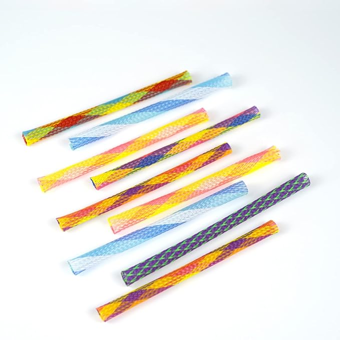 46 Piece Cat Toys Set: Colorful, Interactive Spring & Tube Toys for Indoor Cats - Flexible Plastic Spiral Coils for Kittens