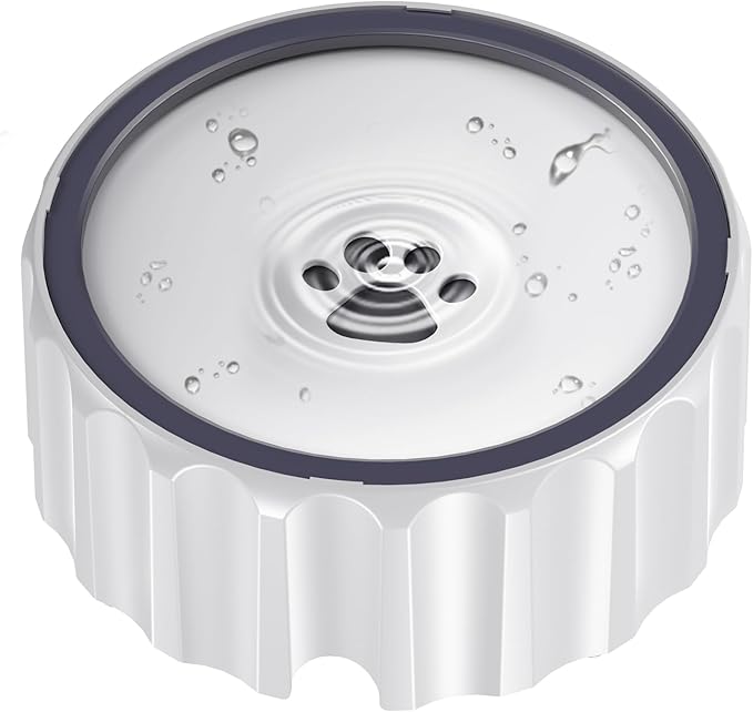 Dog Water Bowl 70oz/2L Large Capacity Water Dispenser No Spill Non Slip No Splash Pet Slow Feeder No Drip Vehicle Carried Travel Slow Drinking Bowl for Dogs Cat(White)