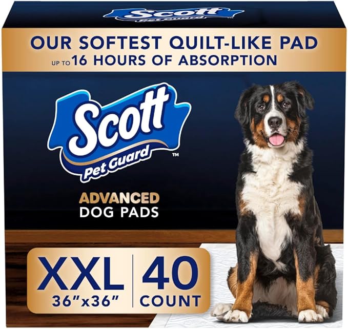 Scott Pet Guard Advanced Dog Pads - XXL - 36" x 36" - 40 Pack of Pet Pads